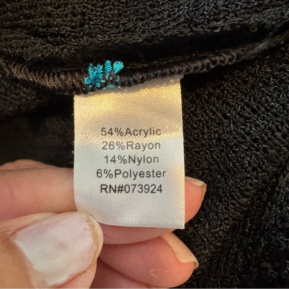 Ming Wang Embellished Knit Long Sleeve Jacket - Picture 6 of 7